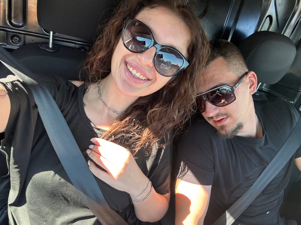 Two passengers observed in vehicle during morning hours