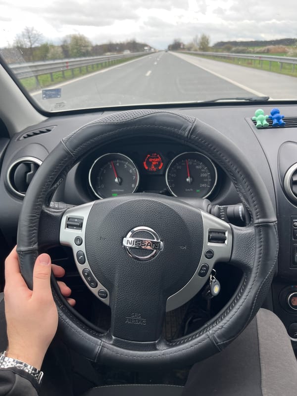 Driver photographed at wheel of Nissan in Bulgaria