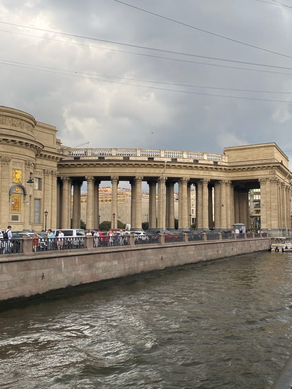 Selfies and street views around Kazan Cathedral, Saint Petersburg