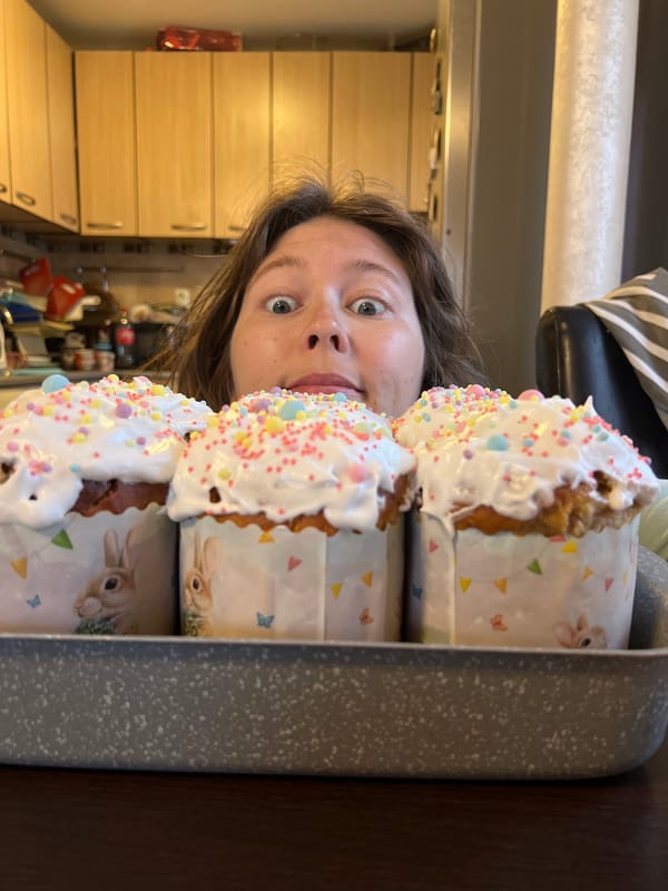 Easter baking and leashed cat spotted in Podgorica