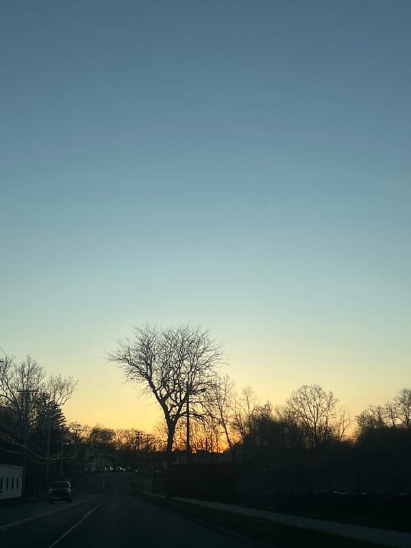 Twilight landscape captured in Newburgh showing gradient sky