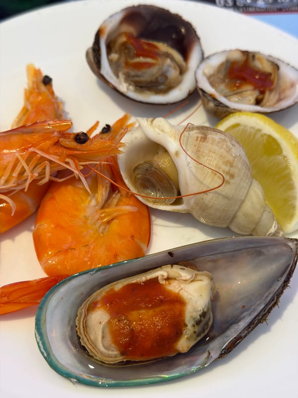 Seafood dish photographed in Audun-le-Tiche, France