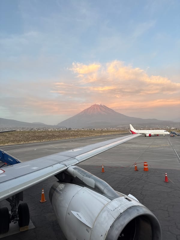 LATAM aircraft operations documented at Cerro Colorado airport, Peru