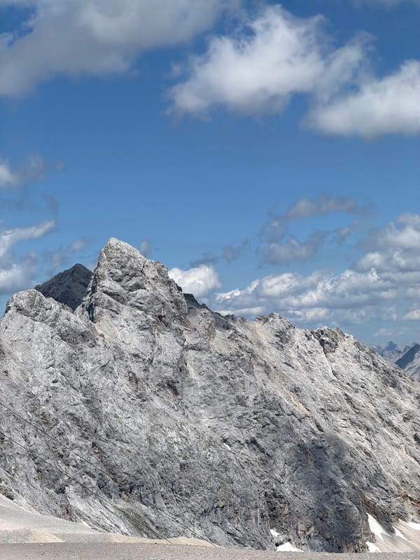 Zugspitze massif on a clear summer day