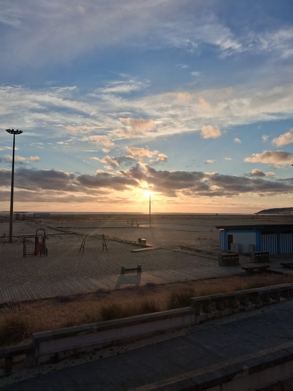 Sunset captured at Figueira da Foz beach, Portugal