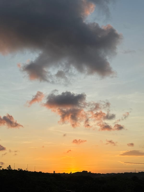 Woman photographed during sunset in Kuta Selatan, Indonesia