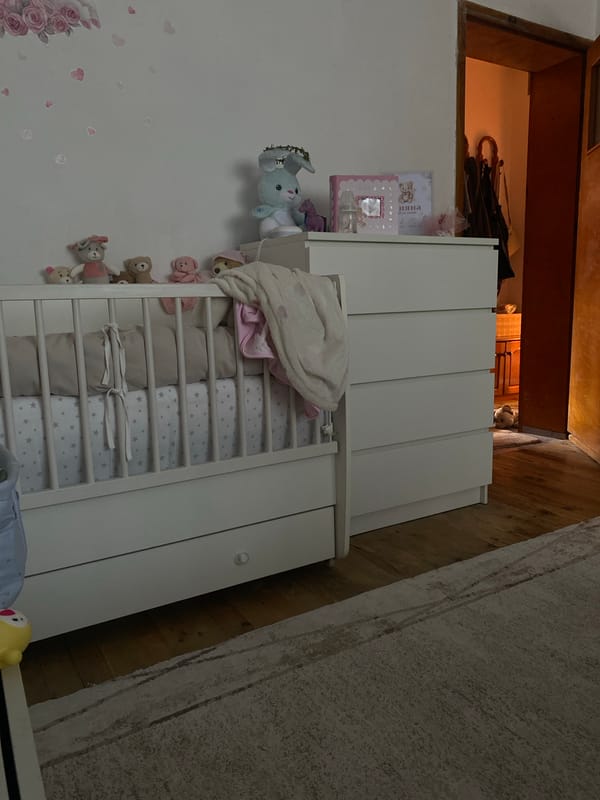 Early morning domestic moments captured in Bulgarian home nursery