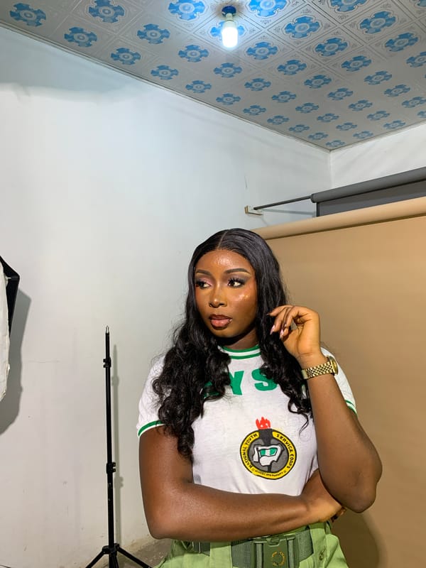 NYSC uniform photo session in Gura Top studio
