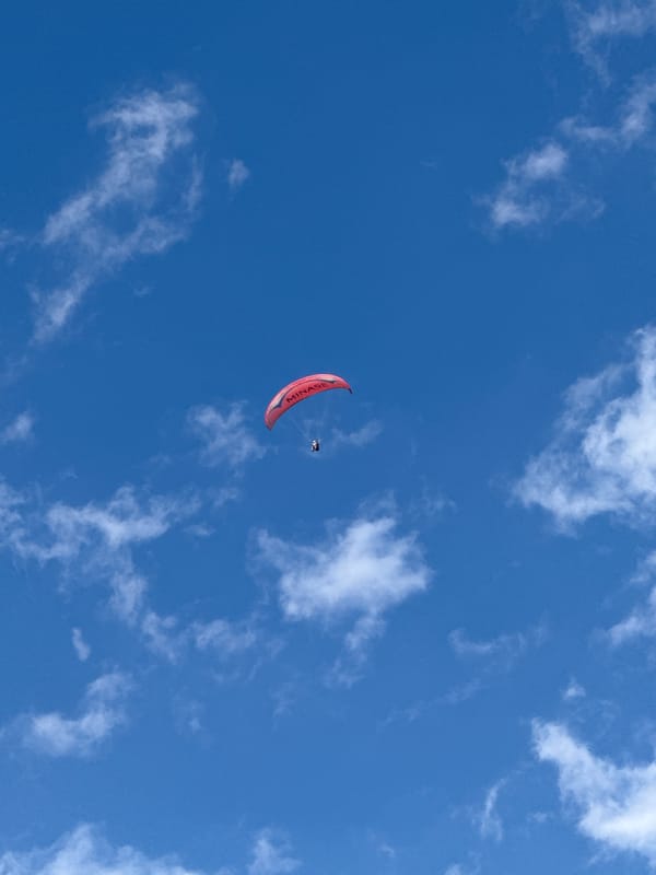 Paragliding over Boreti with snacks and sunshine