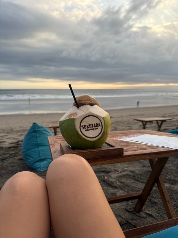 Morning scenes captured at North Kuta beachfront restaurant