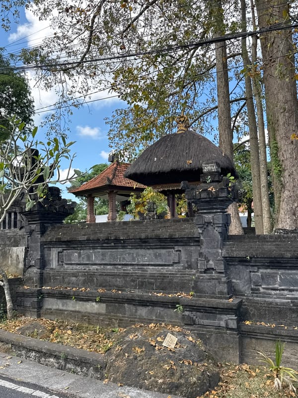 Morning scenes of traditional Balinese architecture captured in North Kuta