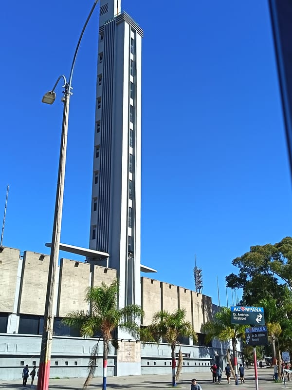 Clear skies over Estadio Centenario captured in Montevideo