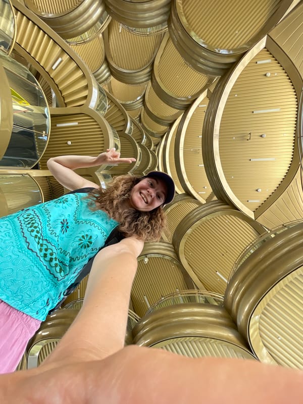 Tourists explore Chengdu Tianfu Art Museum's distinctive architecture