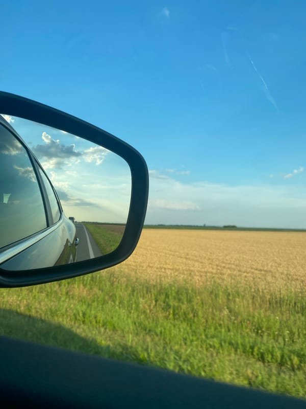 On the road through rural Žabalj, Serbia