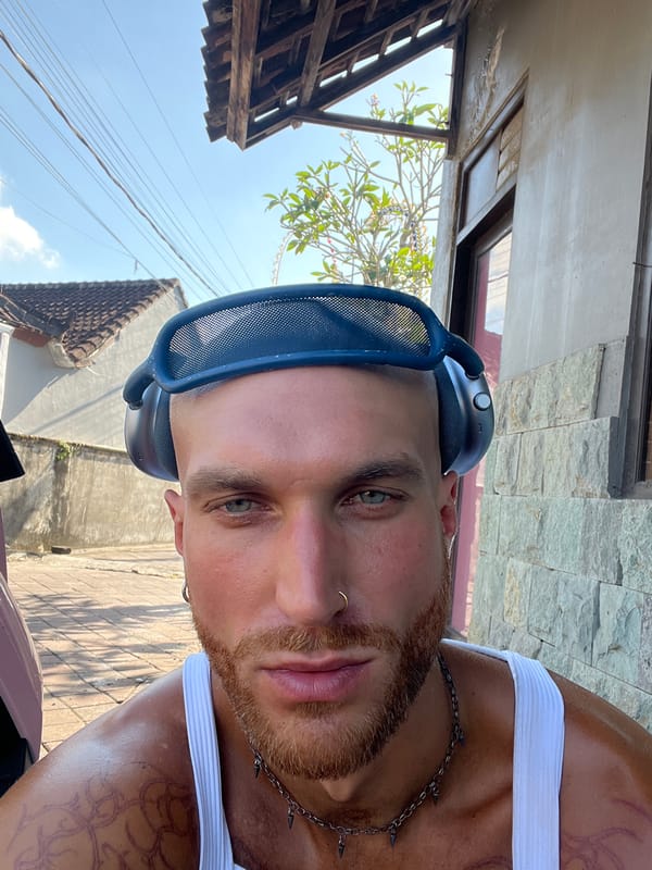 Selfies and a dog moment in North Kuta, Bali