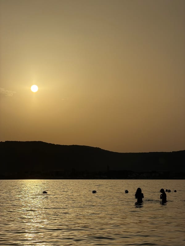 Golden hour at an Alghero beach, Sardinia