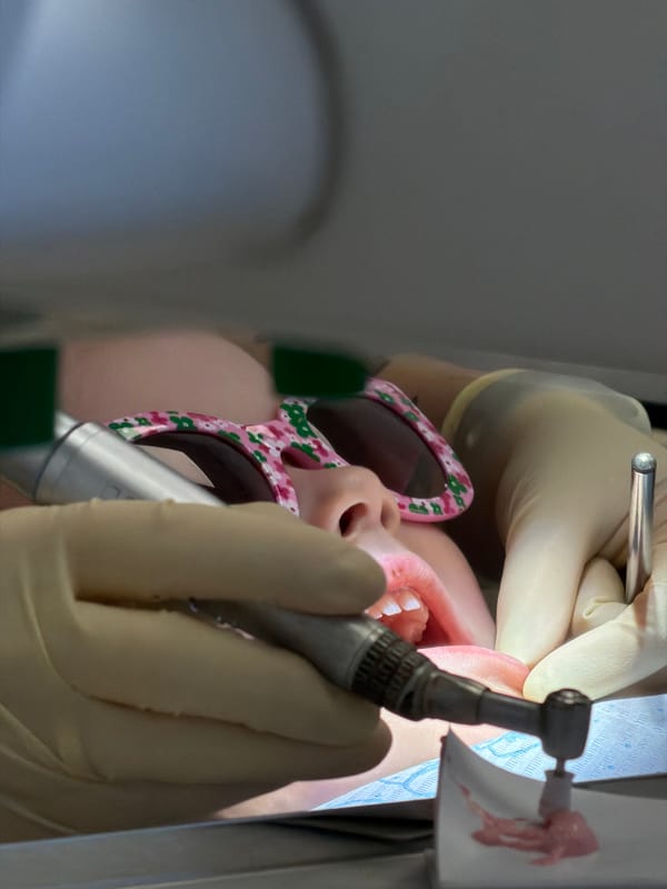 Child receives dental treatment at Kamyshin clinic