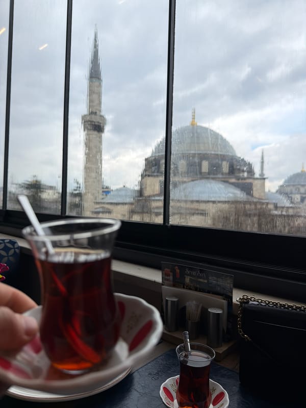 Morning cafe visit with Hagia Sophia views in Istanbul