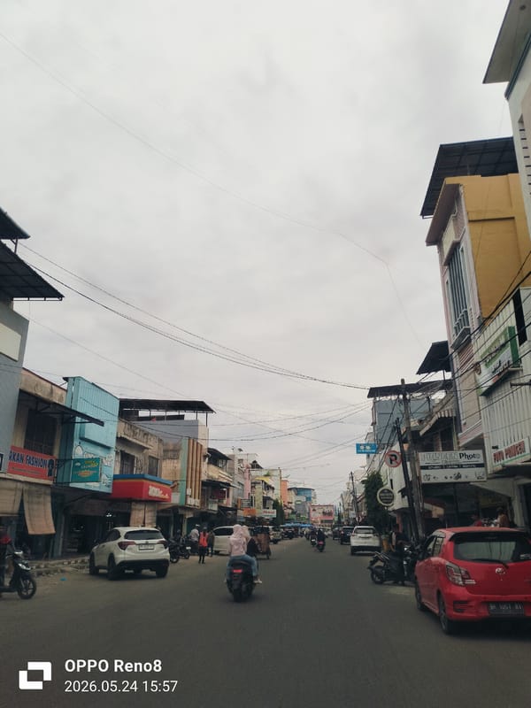 Morning street life documented in Lhokseumawe, Indonesia