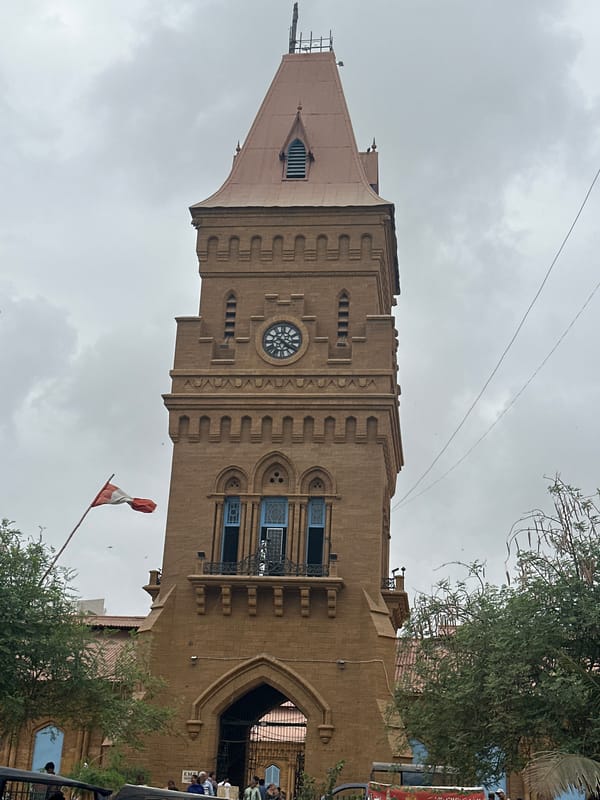 Karachi's Empress Market clock tower from multiple angles