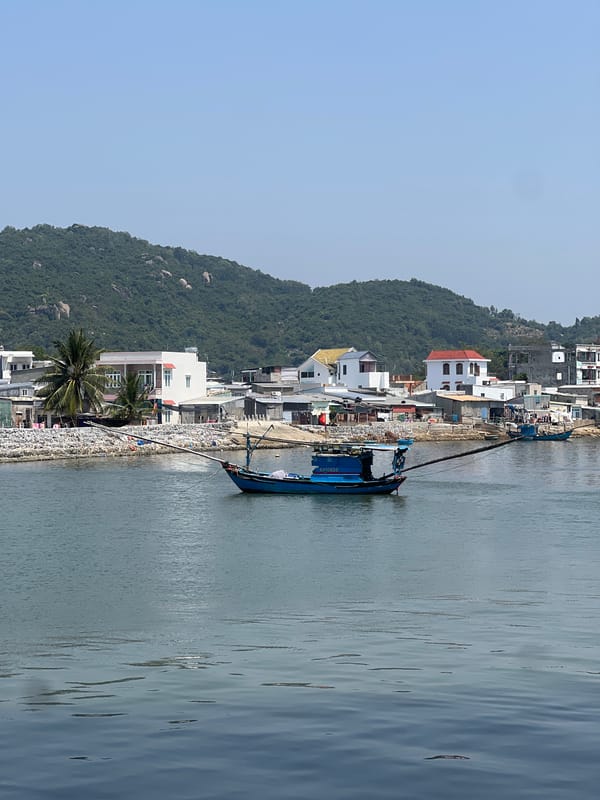 Traditional boat rowing observed in Nha Trang coastal waters