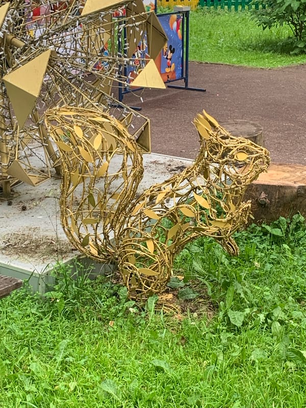 Exploring a quirky woodland park full of sculptures and activities