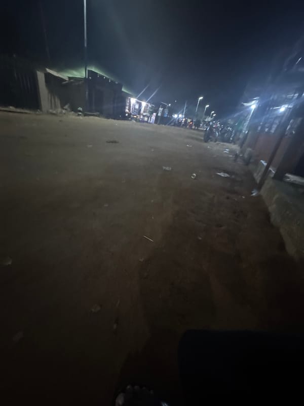 Evening street scenes captured in Ihiagwa, Nigeria