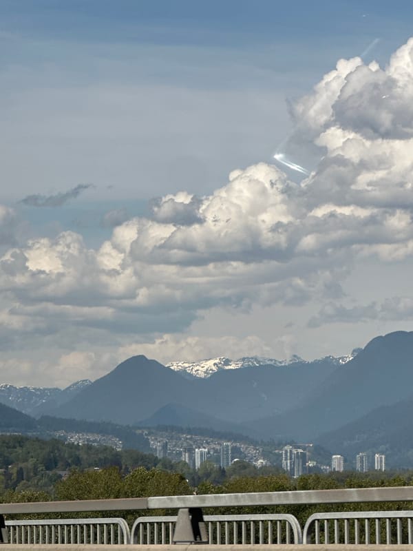 Evening cityscape view captured from Coquitlam high-rise building