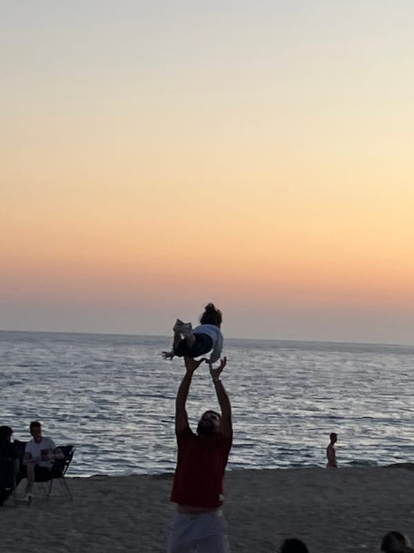 Families enjoy sunset moments at Alanya beach