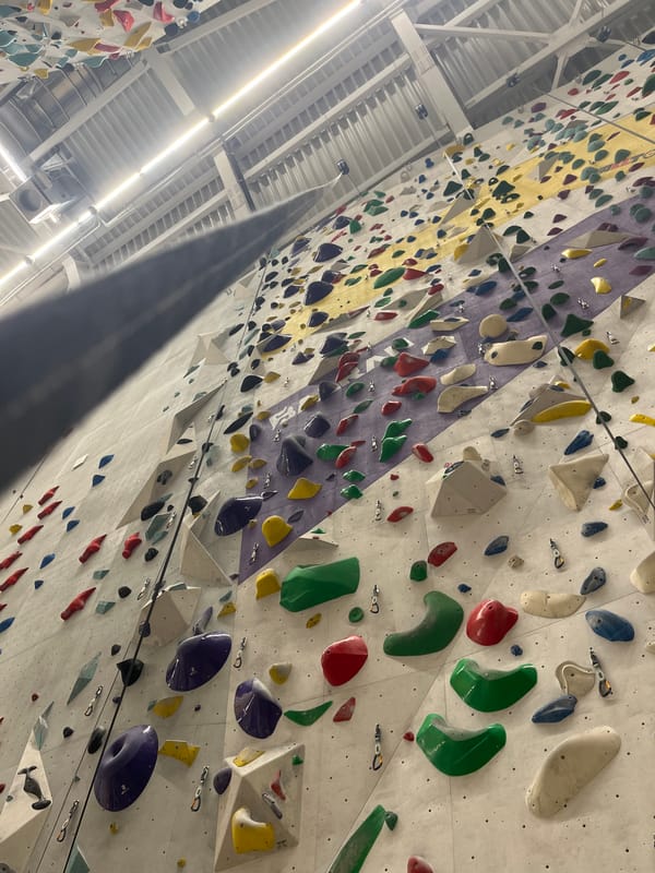 Indoor climbing wall documented at Sofia gym