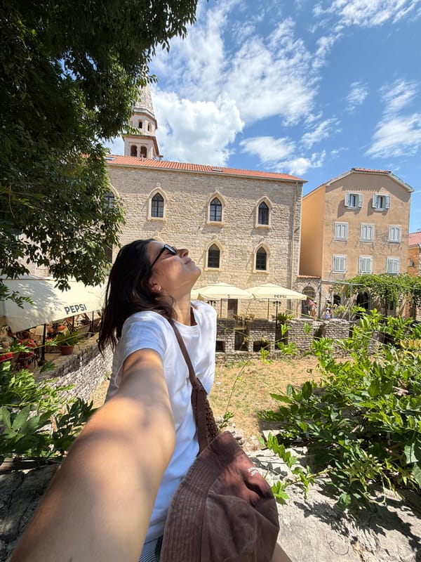 Exploring Budva's Old Town on a summer morning