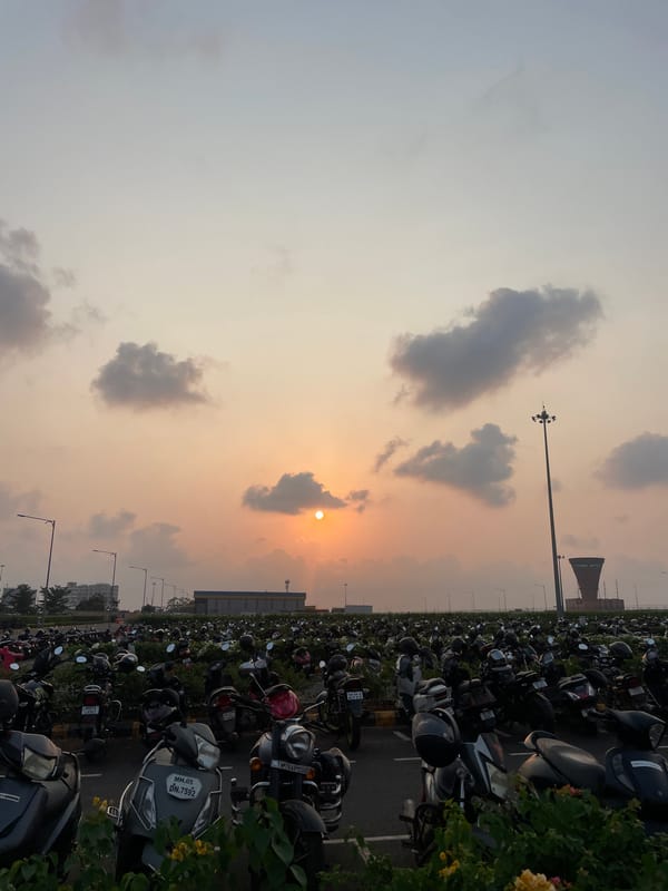 Motorcycle lot and Chaplin artwork documented in Morjim