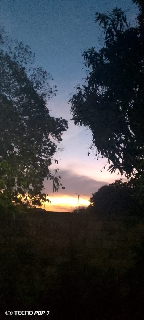Sunset documented over Altagracia, Venezuela during nine-minute twilight sequence