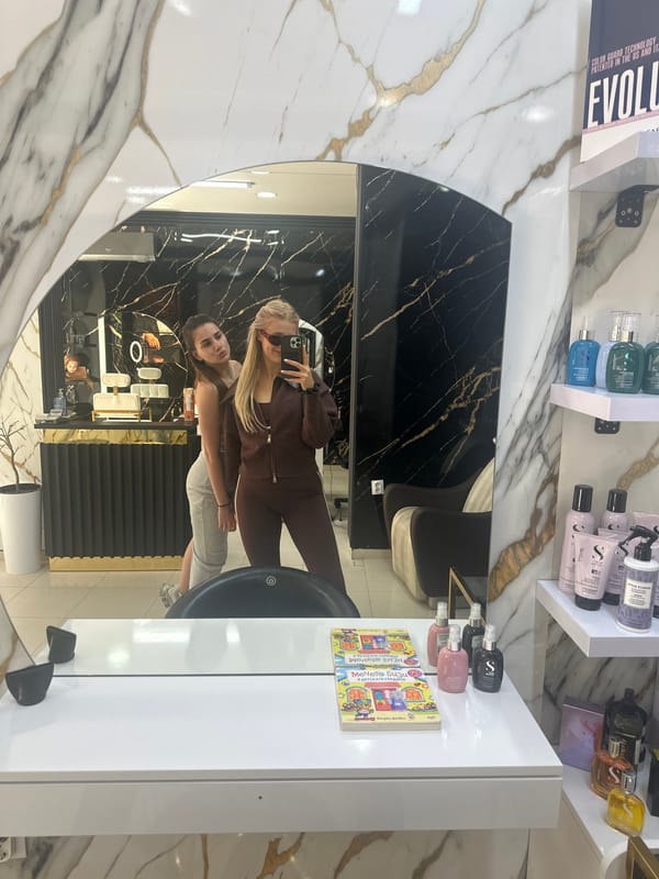 Beauty salon moment captured in Sofia, Bulgaria