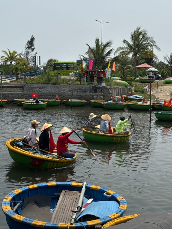 Traditional basket boat tourism observed in Đà Nẵng waterways