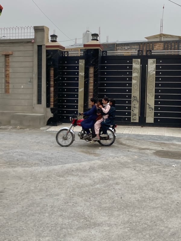 Children spotted playing in residential Quetta street scene