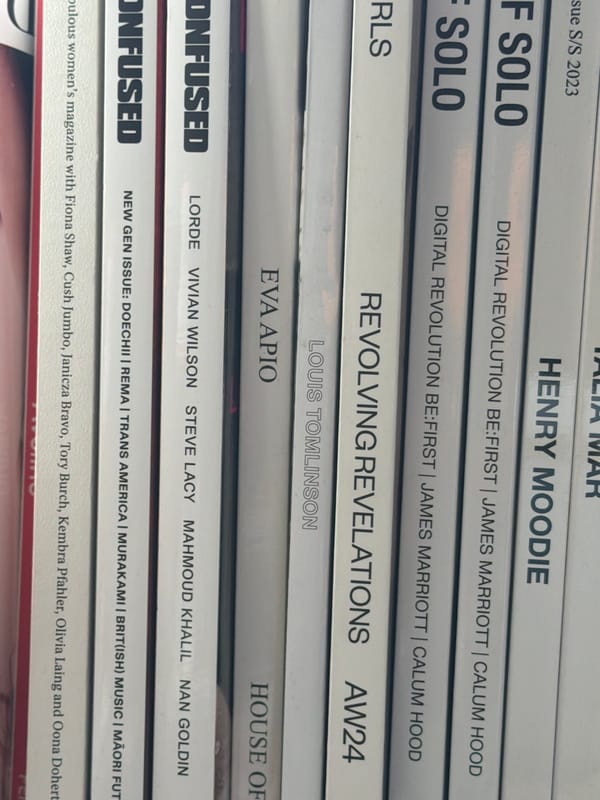 Magazine stack spotted in Wakefield shows entertainment titles
