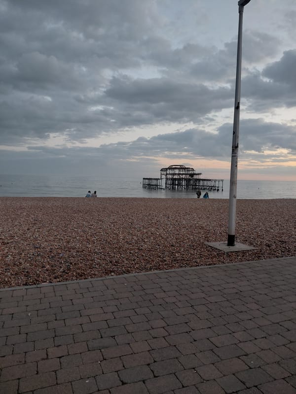 Evening scenes captured at Brighton seafront and i360 tower