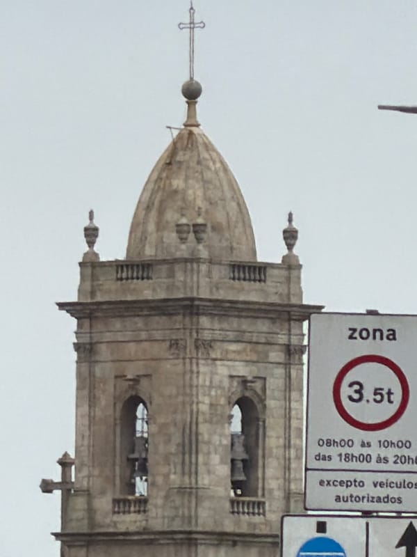 Clerigos Church tower documented in Porto, Portugal
