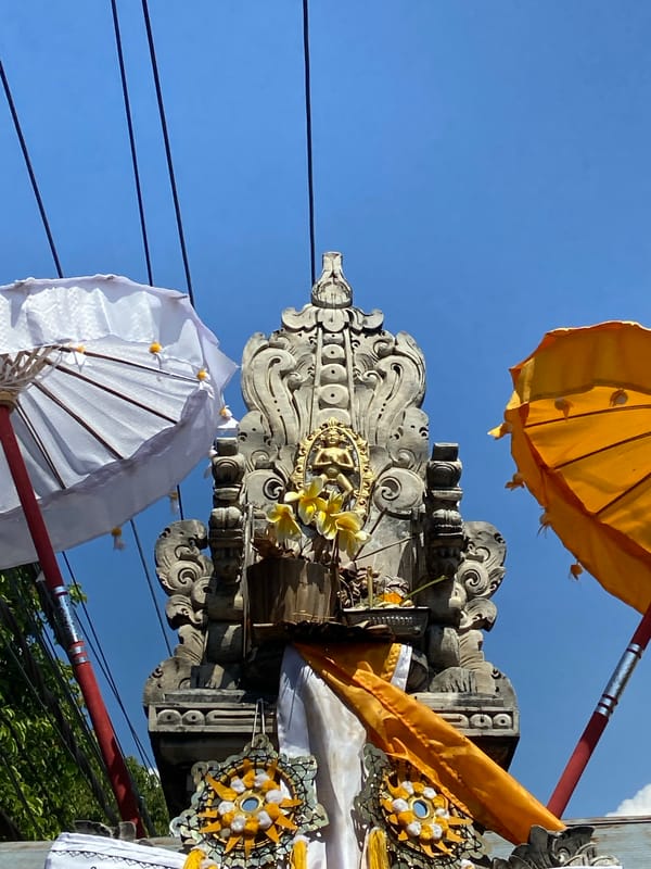 Traditional Balinese shrine ceremonies observed in Buleleng, Indonesia