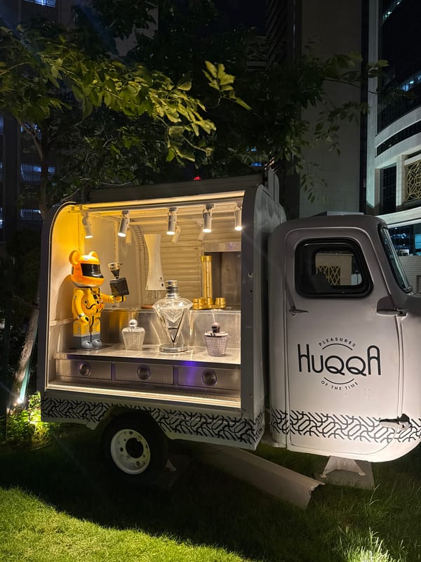 HuQQa food truck operates in downtown Doha park area