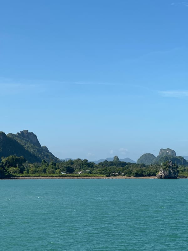 Gulf of Thailand coastline at Don Sak, calm and clear
