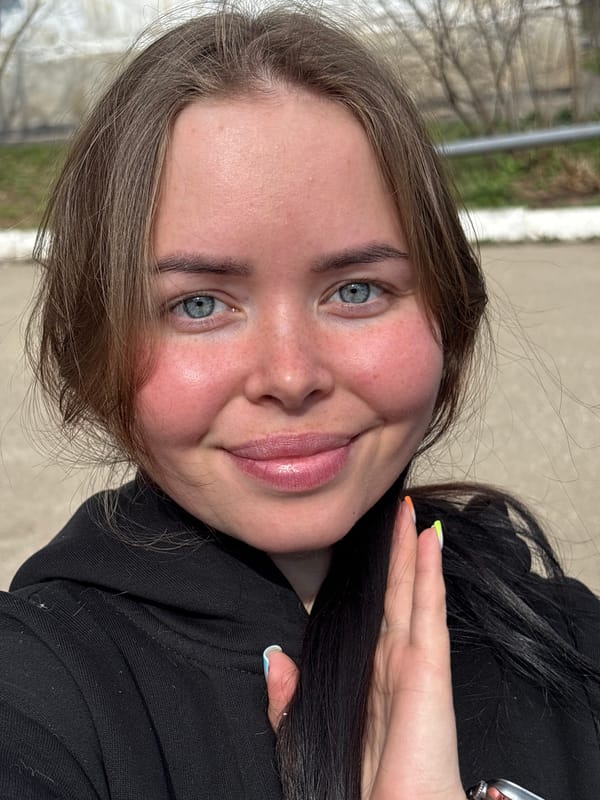 Young woman captures casual selfies in Izhevsk, Russia