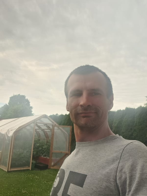 Morning at a Cēsis home: garden, greenhouse, and daily life