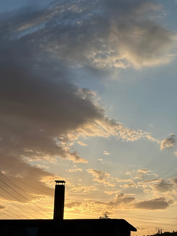 Dramatic sunset colors observed over Slavyani, Bulgaria