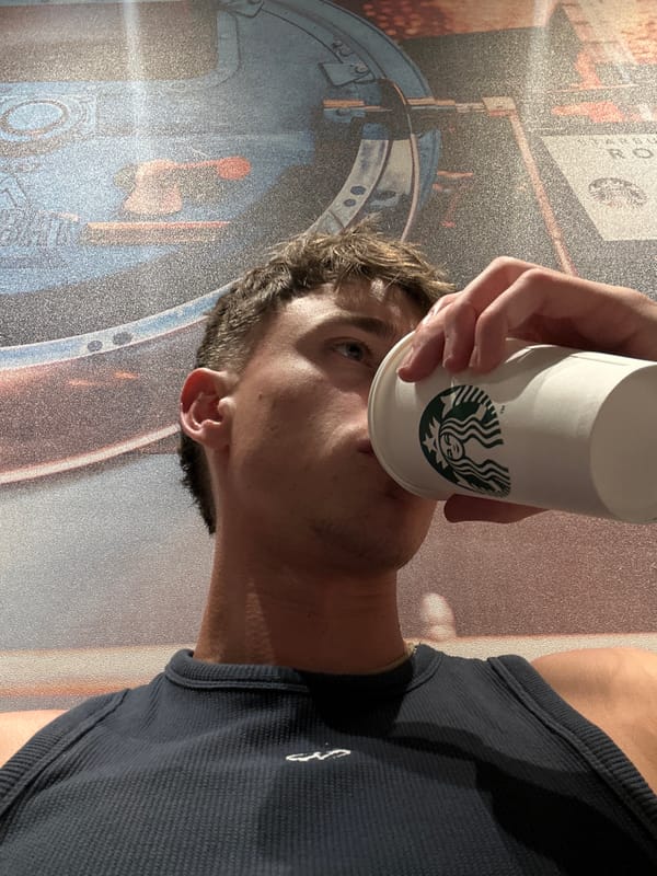 Late night Starbucks visit documented in Liangjiang, China