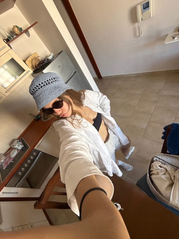 Woman documents morning scenes around Tivat, Montenegro coastline