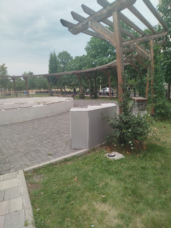 Lazy afternoon in a Rustavi park, nectarines and all