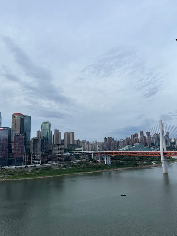 Aerial views captured of Yuzhong District riverfront skyline