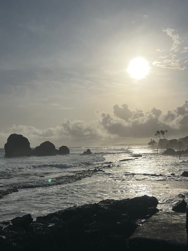 Morning coastal gathering documented at Habaraduwa beach, Sri Lanka